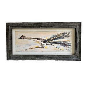 Ettore DeGrazia "Roadrunner" Framed Art Print - Southwest Mid-Century Style NEW
